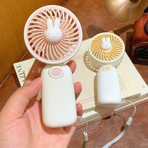 Tragbarer Mini Ventilator mit Niedlichem Hasenmotiv Karnz