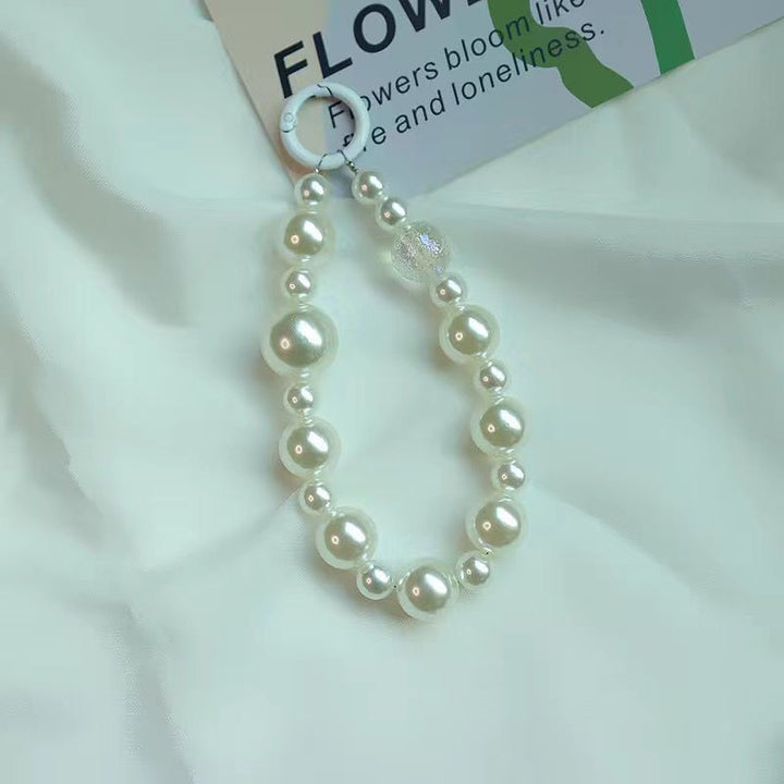 Elegante Perlen- und schwarze Perlen-Charm-Armband Karnz
