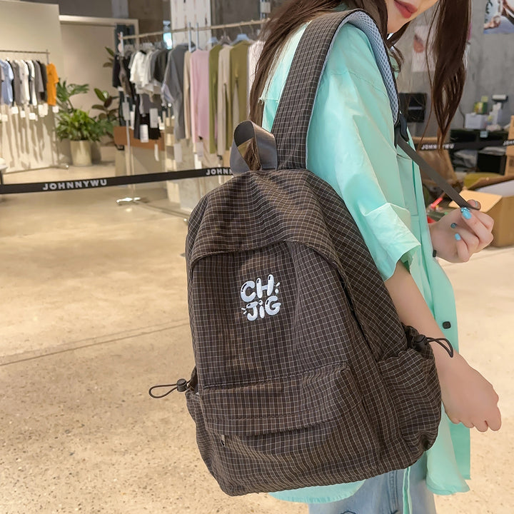 Stylische Karierter Rucksack Karnz