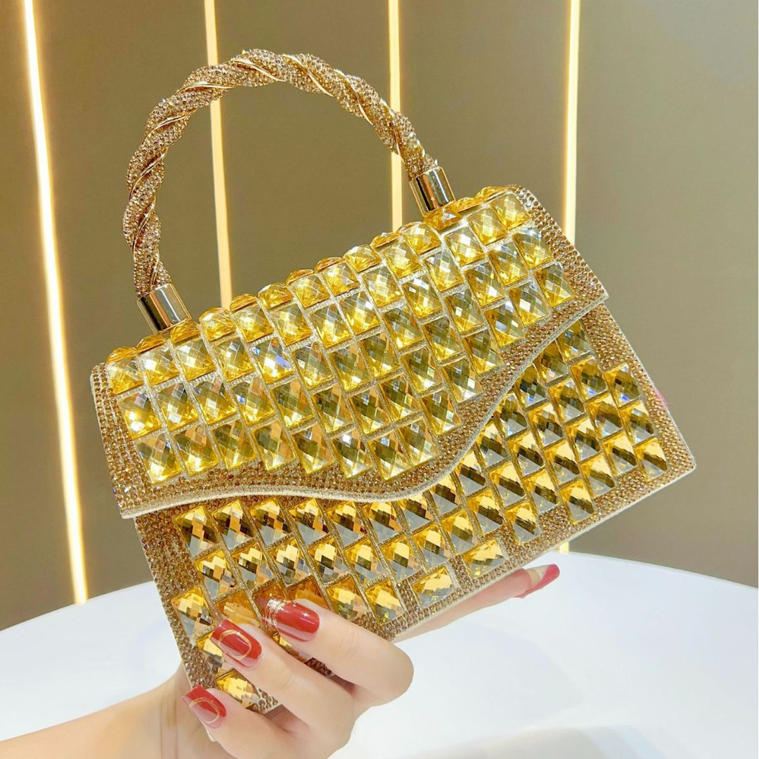 Bunte Strass Abendtasche