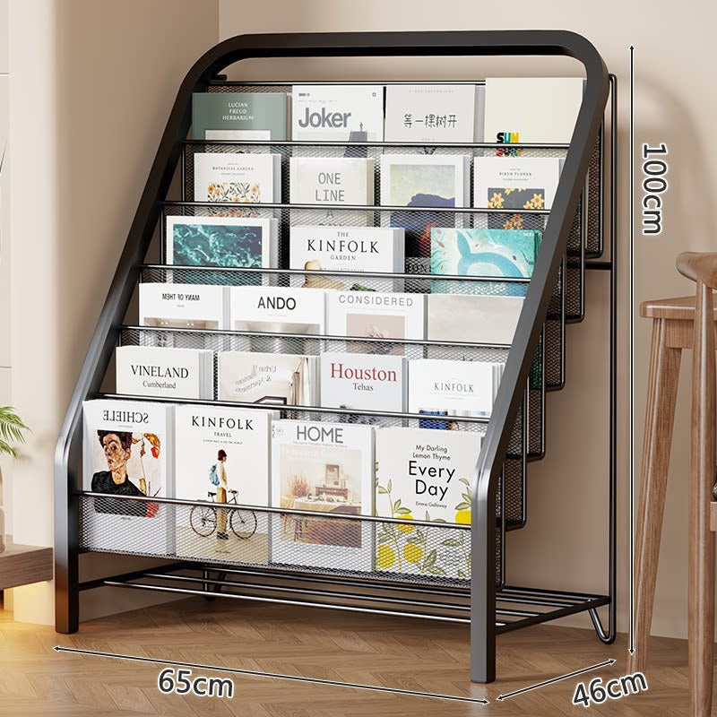 Schräge gestufte Netzboden Buch- und Zeitschriftenständer