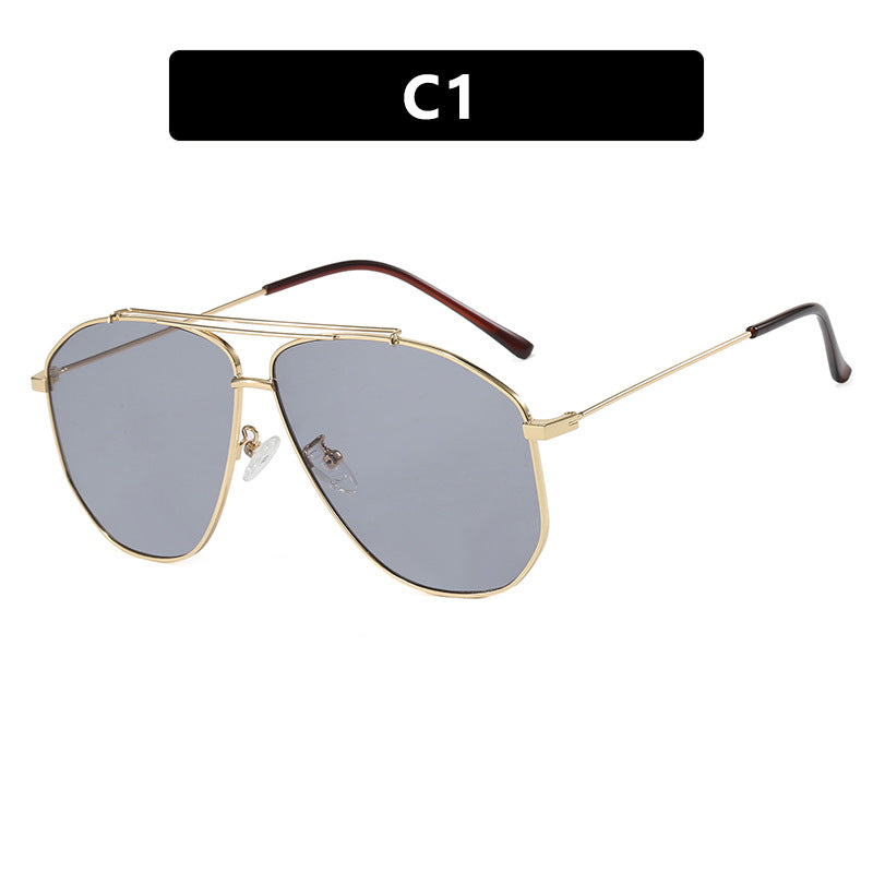 Damen kreative Piloten-Sonnenbrille mit auffälligem Rahmen Karnz