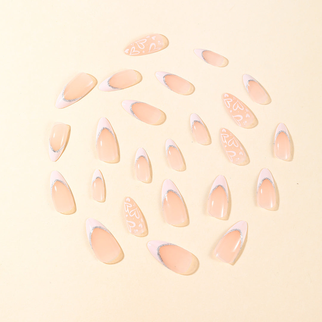 Elegante French Tip Acryl Nagelkunst Karnz