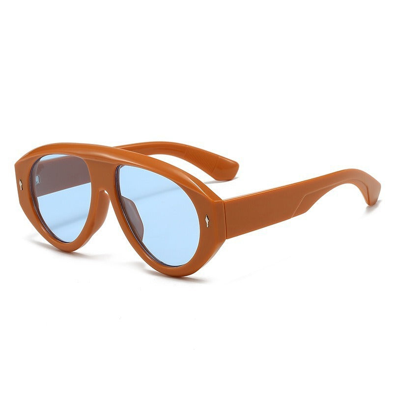 Damen moderne Fashion-Sonnenbrille im futuristischen Design Karnz