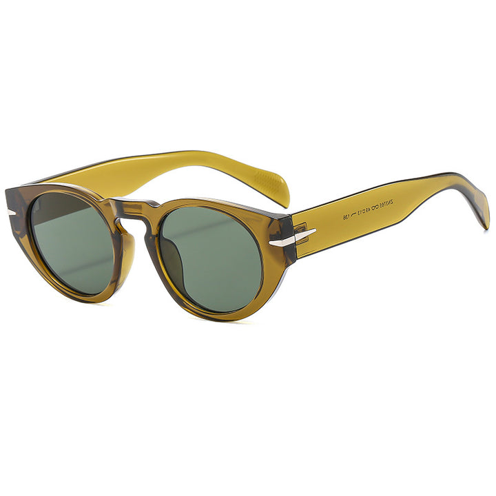 Zeitgenössische Retro Runde Sonnenbrille