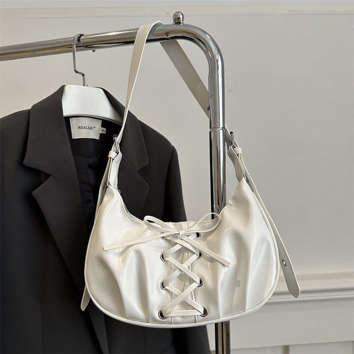 Stylische Schnür-Schultertasche