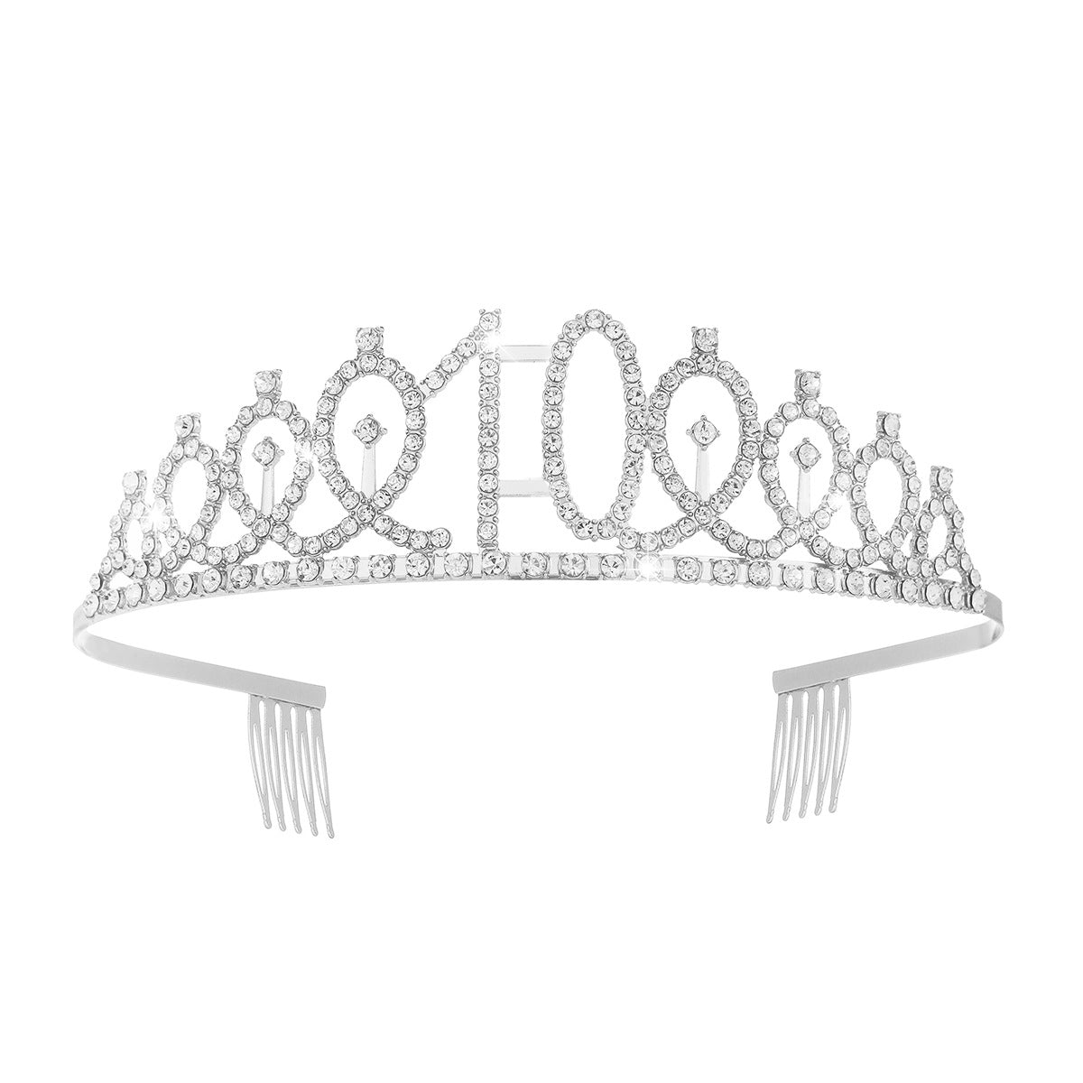 Damen Kristallverzierte Tiara mit elegantem Design Karnz