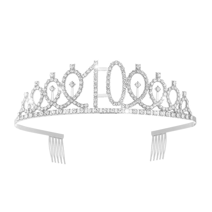 Damen Kristallverzierte Tiara mit elegantem Design Karnz