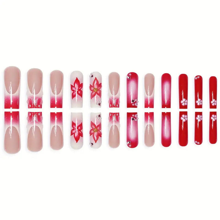 Florale Nagelkunstverlängerungen Karnz