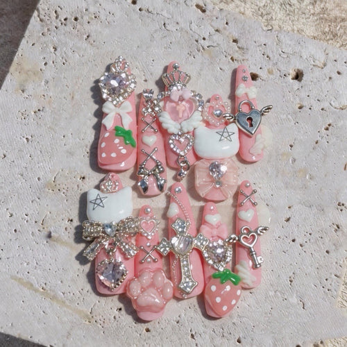 Dekorative 3D Nagelkunst Tipps Set