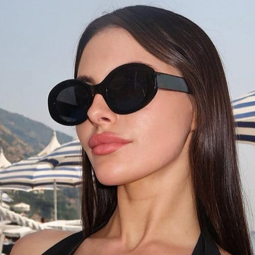 Damen runde Sonnenbrille mit elegantem Kunststoffrahmen und UV-Schutz Karnz