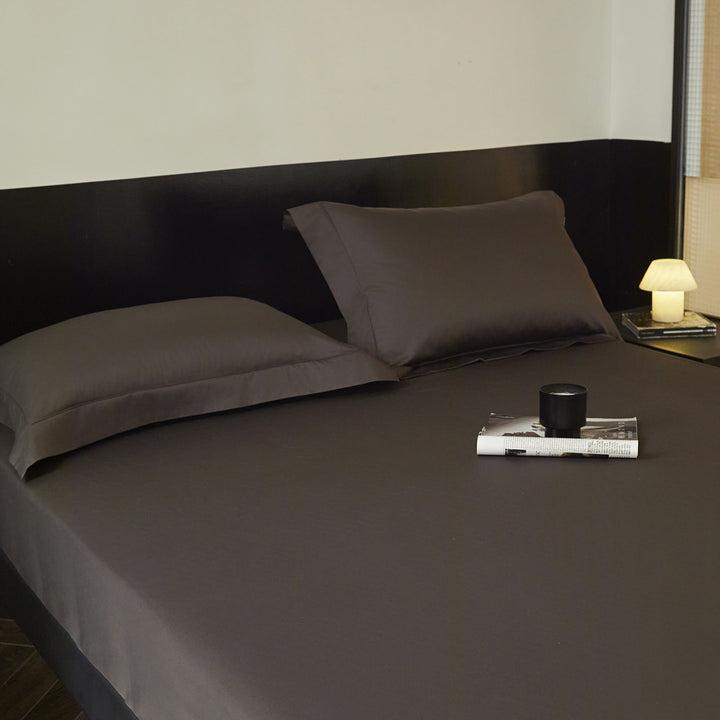 Premium-Bettwäsche-Set mit Spannbettlaken und Oxford-Kissenbezügen