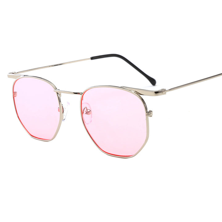 Damen modische rechteckige Brille mit elegantem Metallrahmen Karnz