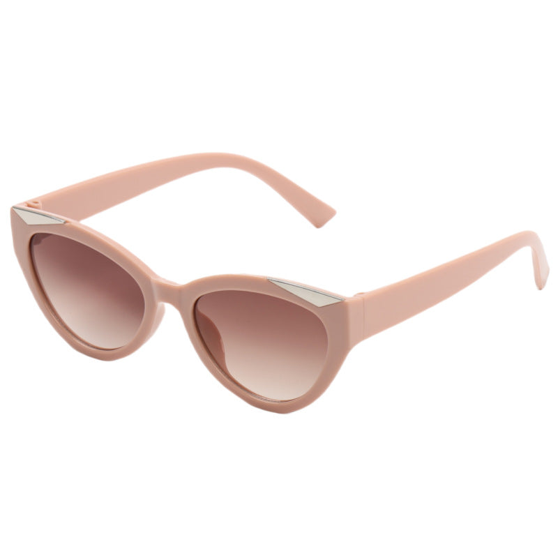 Damen elegante Cat-Eye Sonnenbrille mit luxuriösem Details Karnz