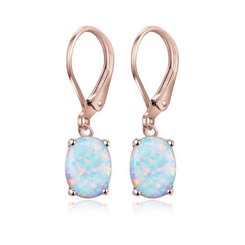Opal-beschichtete Pendelohrringe Karnz