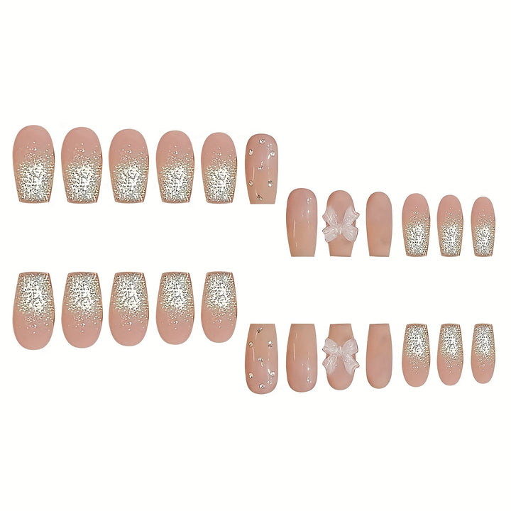 Chic dekorative 3D Press-On Nagelset Karnz