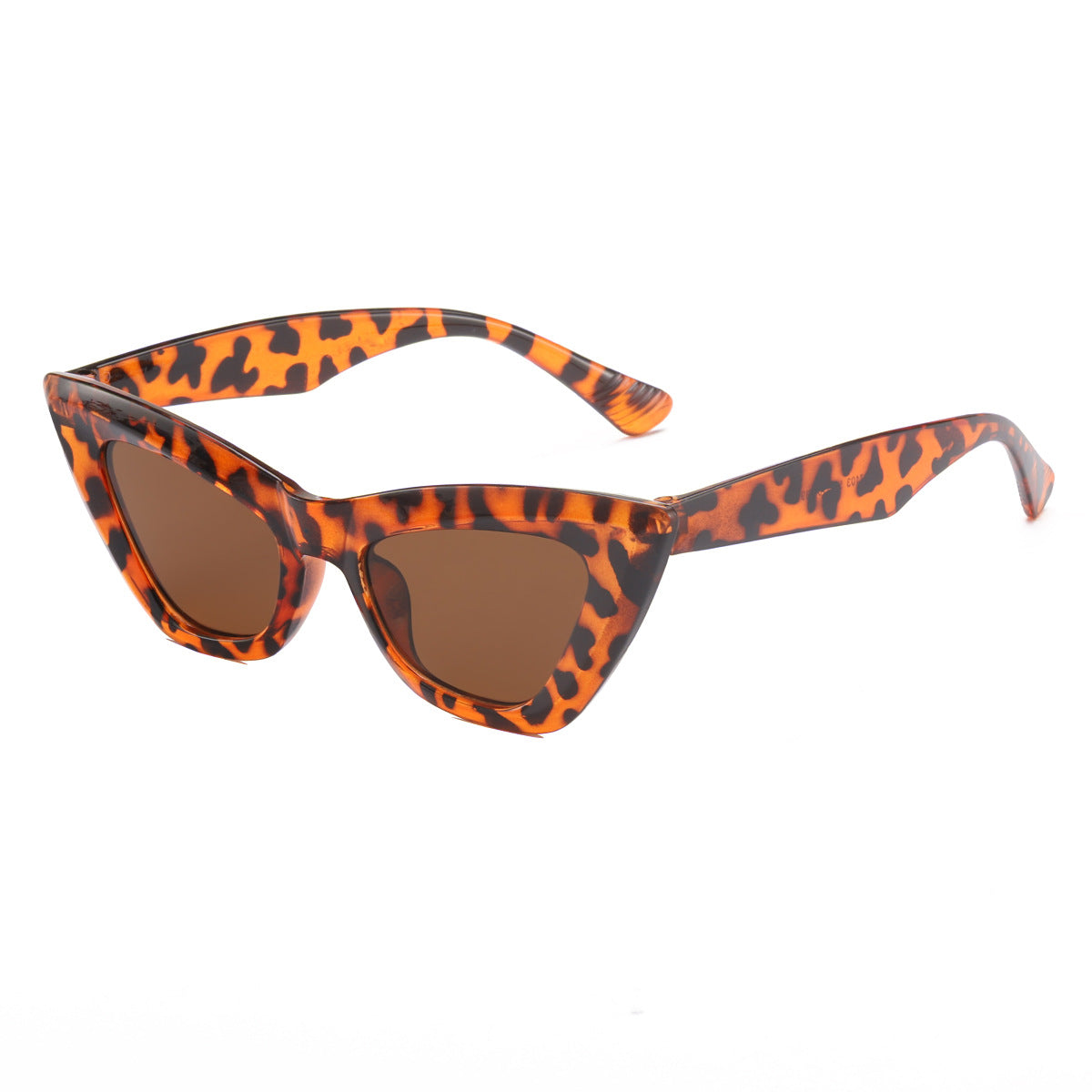 Damen Cat-Eye Sonnenbrille mit trendigem Animal-Print Karnz