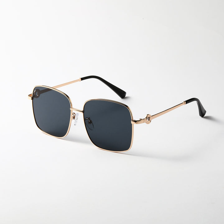 Damen elegante quadratische Sonnenbrille mit hochwertigem Metallrahmen Karnz