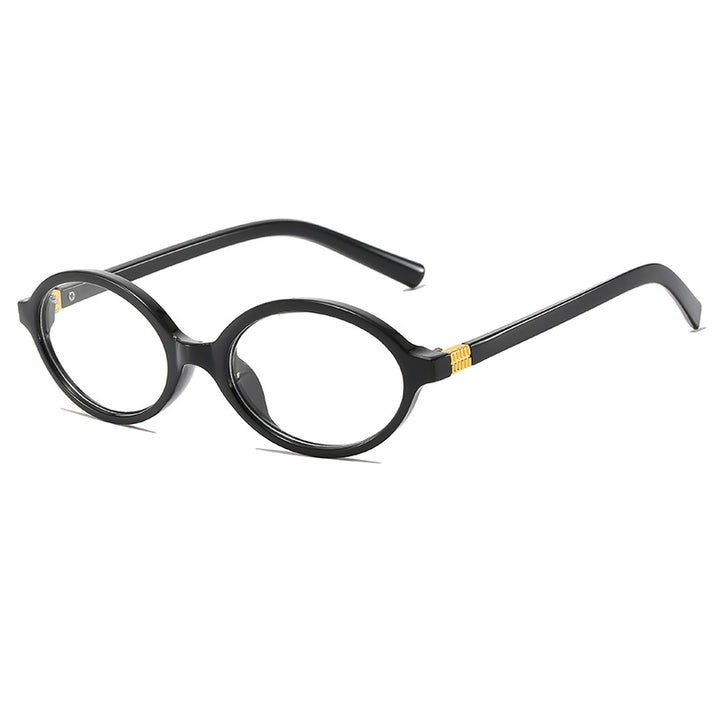 Vintage-inspirierte ovale Fassung Brille Karnz
