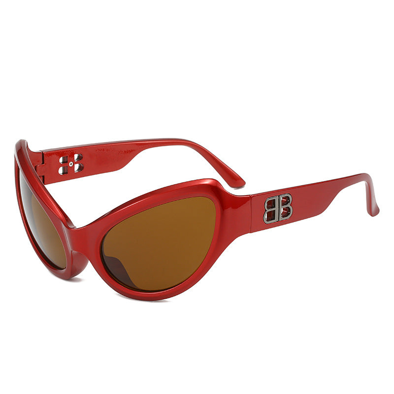 Damen elegante Cat-Eye Sonnenbrille mit hochwertigen UV-Schutzgläsern Karnz