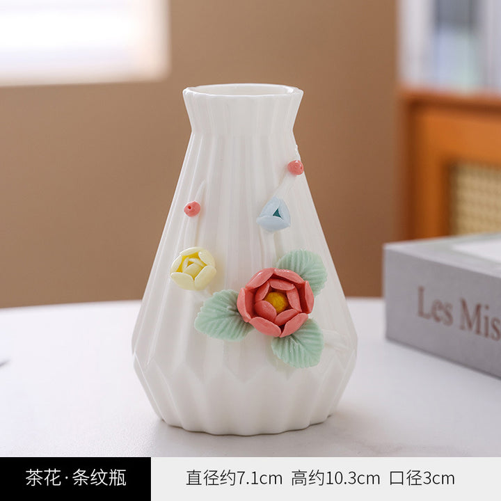 Dekorativer Floral Keramik Vase