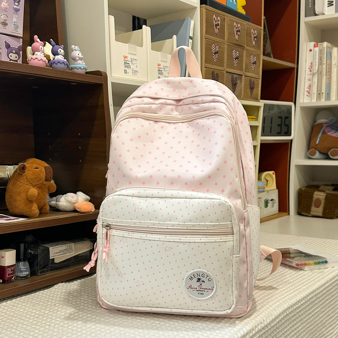Verspielt Stern-Muster Schulrucksack Karnz