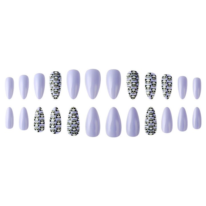 Künstlerisches Panda-Themen Press-On Nagelset Karnz