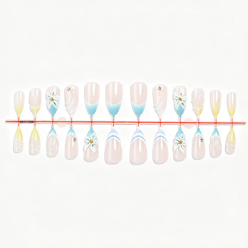 Premium Floral Art Press-On Nail Set Karnz