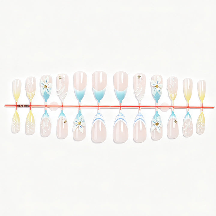 Premium Floral Art Press-On Nail Set Karnz