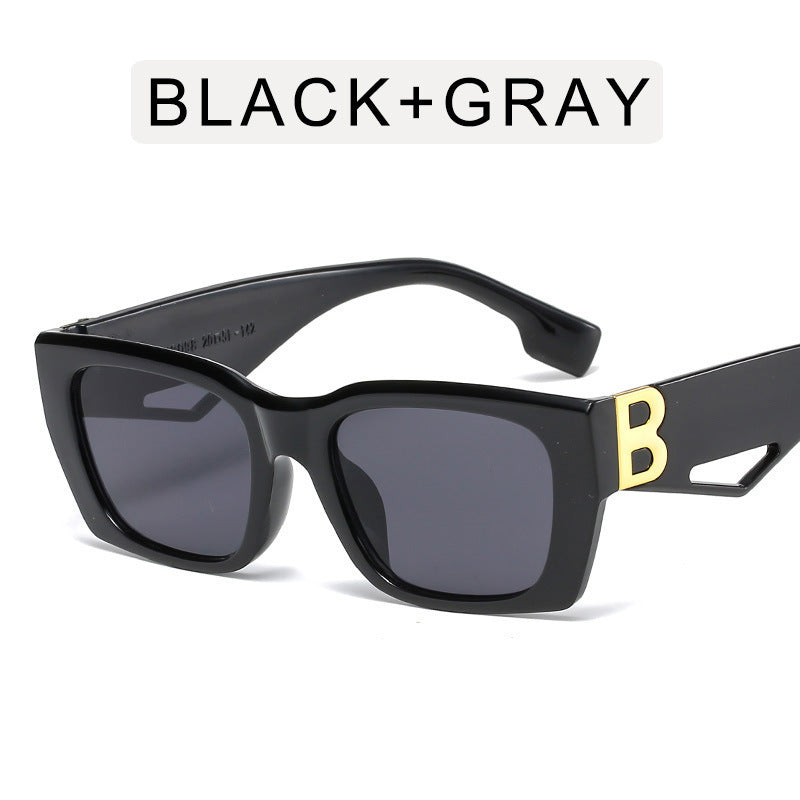 Damen modische geometrische Sonnenbrille mit einzigartigen Designelementen Karnz