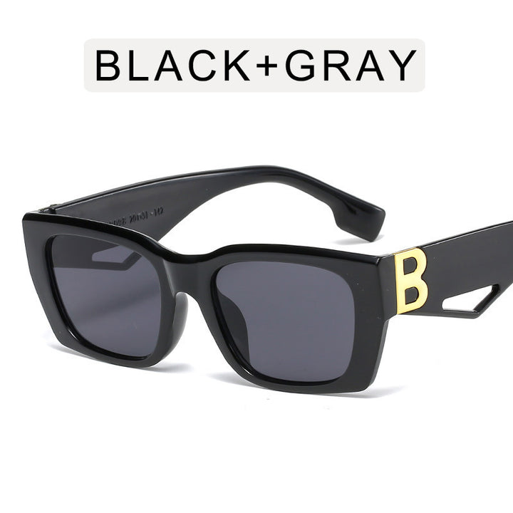 Damen modische geometrische Sonnenbrille mit einzigartigen Designelementen Karnz