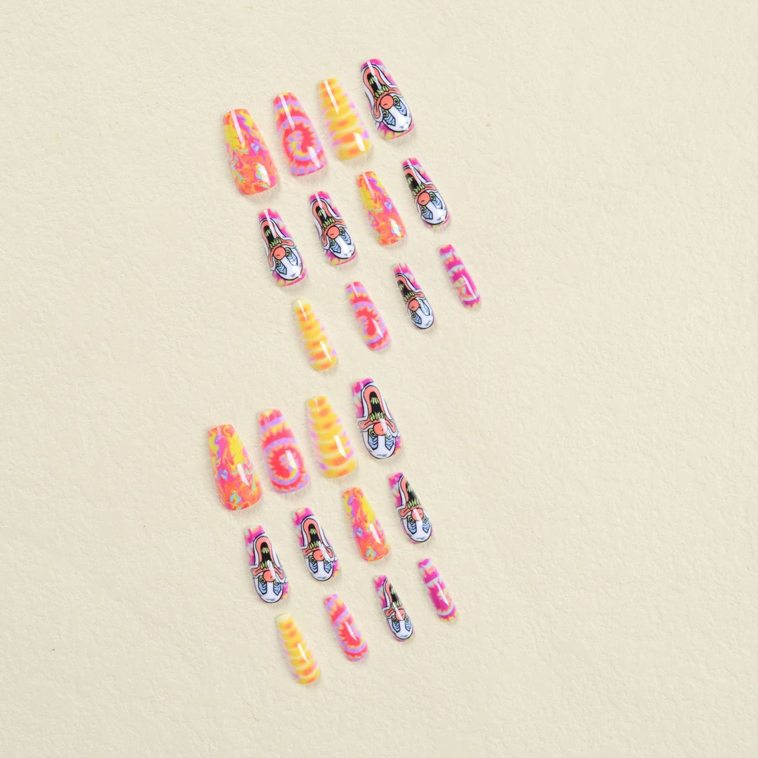 Kreatives Kunstnagelset mit Clownsmotiv Karnz