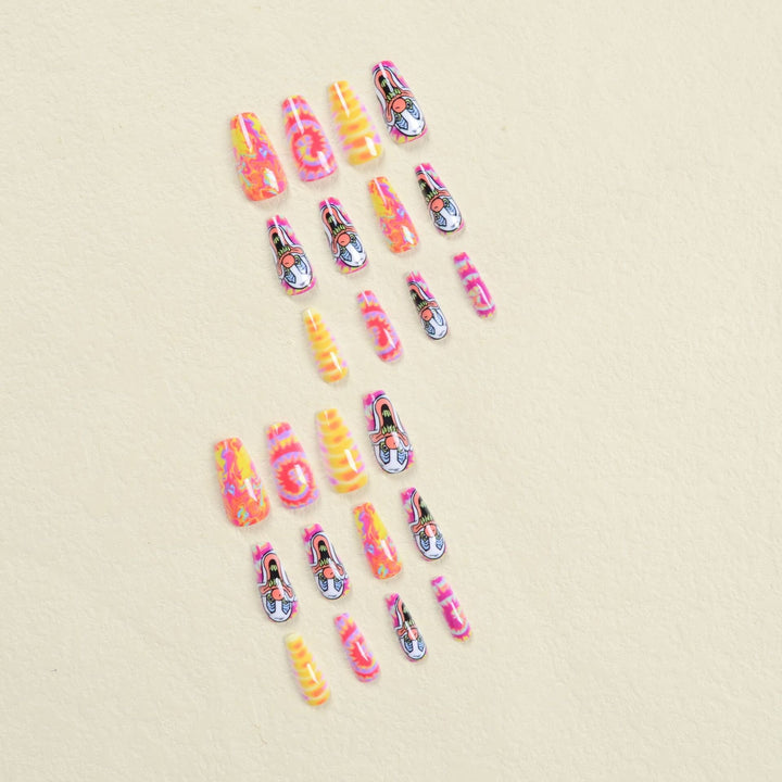 Kreatives Kunstnagelset mit Clownsmotiv Karnz