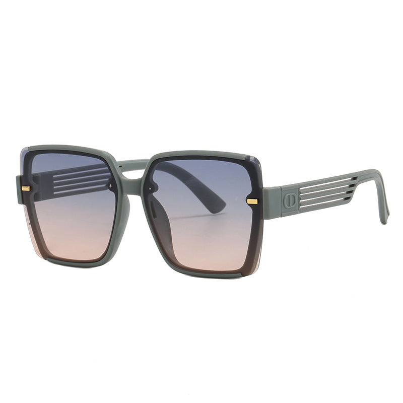 Damen quadratische Sonnenbrille mit trendigem Geometrie-Design Karnz