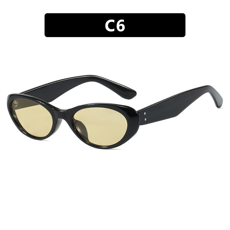 Damen modische Cat-Eye Sonnenbrille mit hochwertigem Kunststoffrahmen und UV-Schutz Karnz