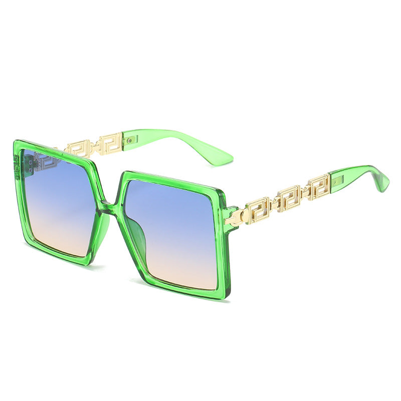 Damen quadratische Sonnenbrille mit luxuriösen Akzenten Karnz