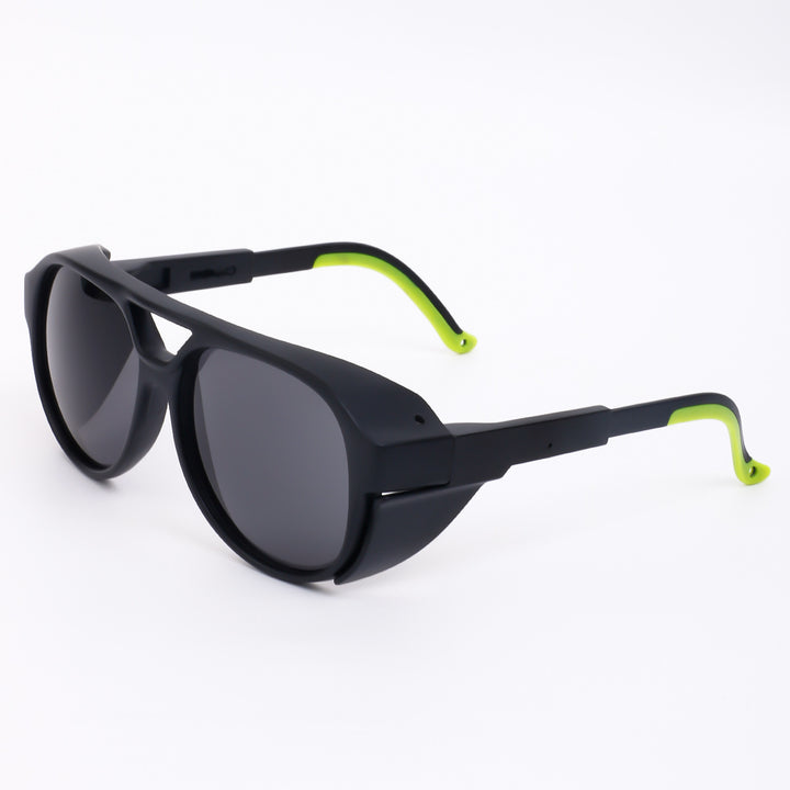 Damen oversized Sonnenbrille im geometrischen Design mit robustem Rahmen und polarisierten Gläsern Karnz