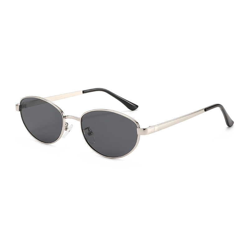 Damen modische Sonnenbrille mit schmalem Metallrahmen Karnz