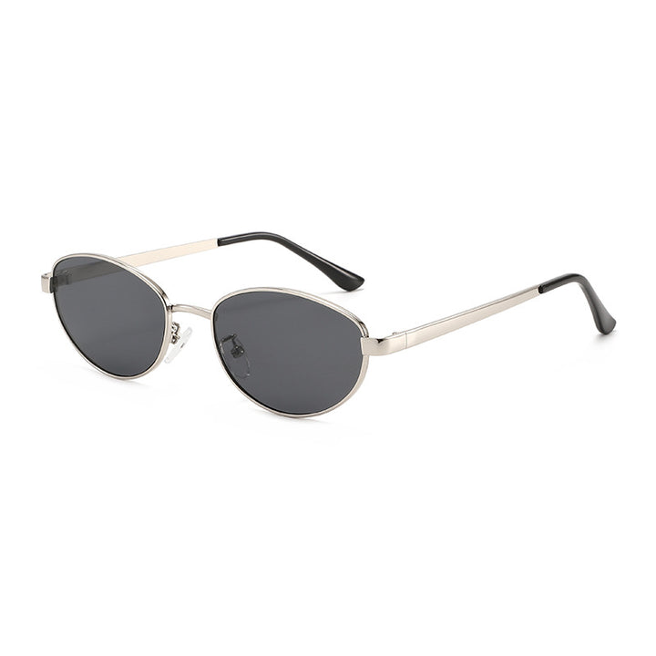 Damen modische Sonnenbrille mit schmalem Metallrahmen Karnz