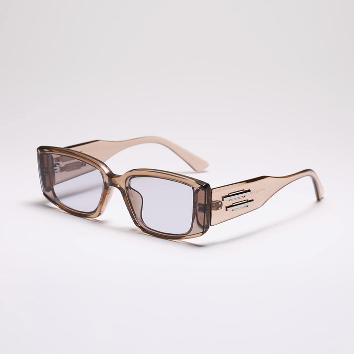 Damen elegante rechteckige Sonnenbrille mit stylischem Acetat-Rahmen Karnz