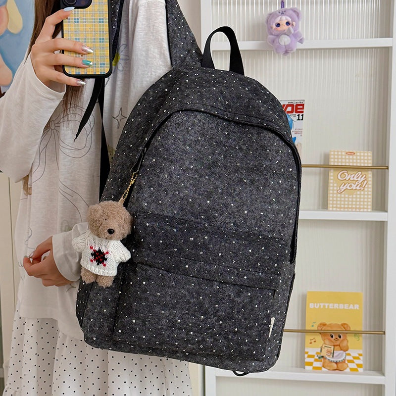 Lässiger leichter Rucksack mit gepunktetem Design Karnz