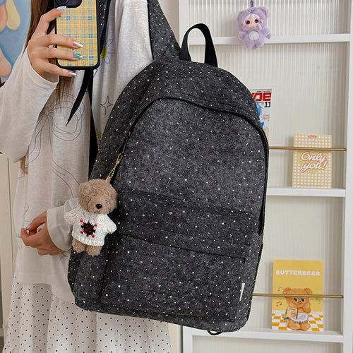 Lässiger leichter Rucksack mit gepunktetem Design Karnz