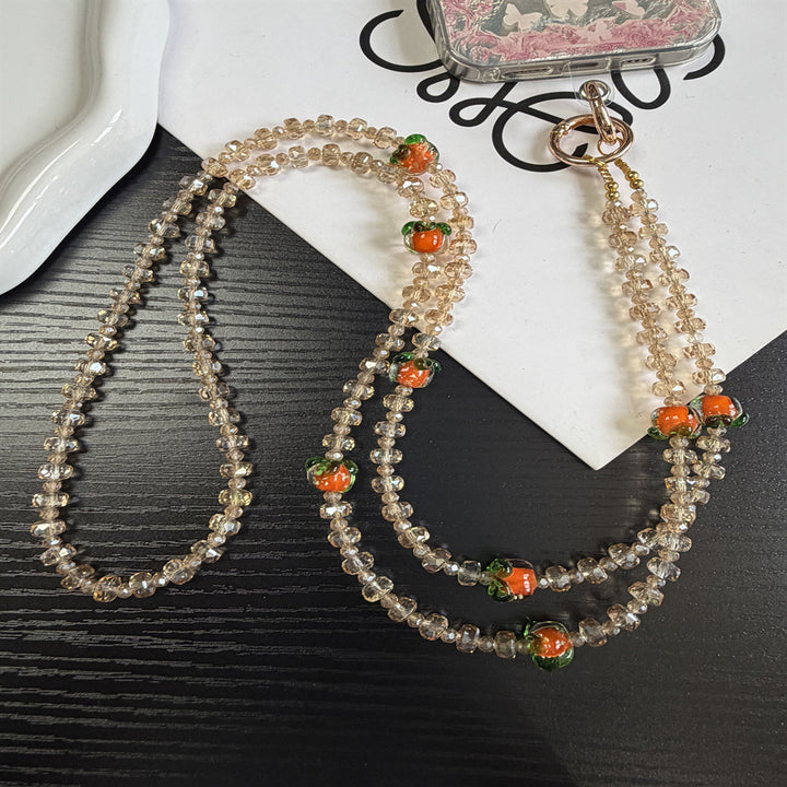 Elegante Perlen Charm Brillen Kette Karnz