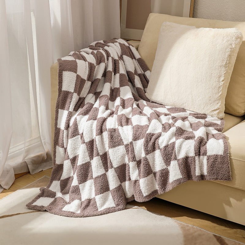 Gemütliche Karomuster-Fleece-Decke