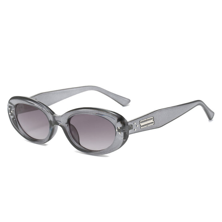 Retro-inspirierte ovale Sonnenbrille Karnz