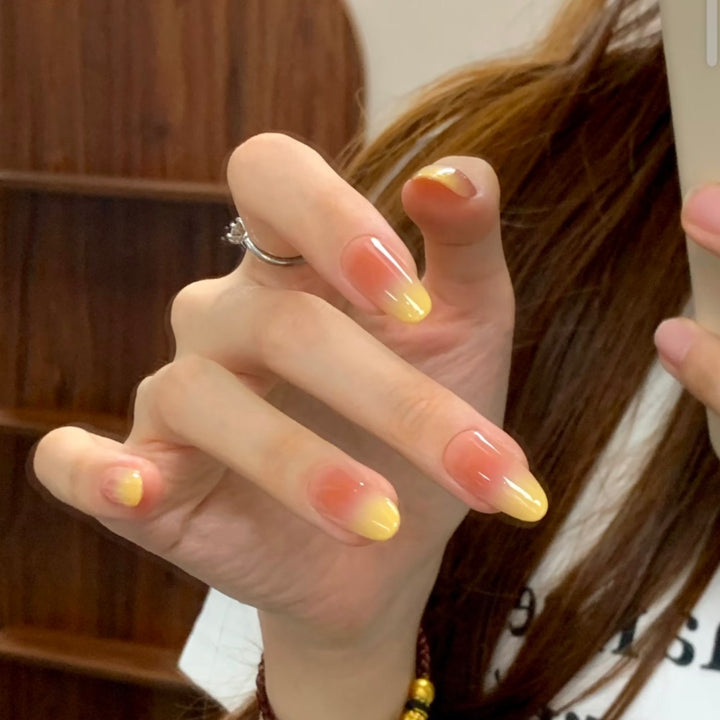 Ombre Press-On Nägel mit glänzendem Finish Karnz