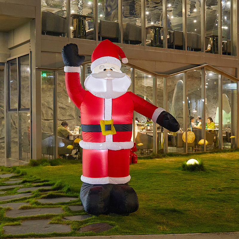 Aufblasbarer Weihnachtsmann mit Geschenken Karnz