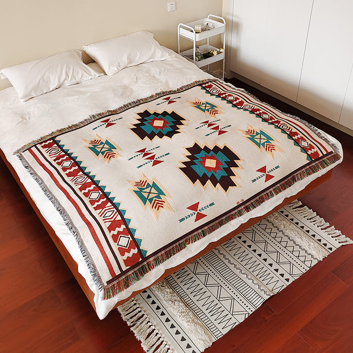 Bohemian gemusterte Wurfdecke