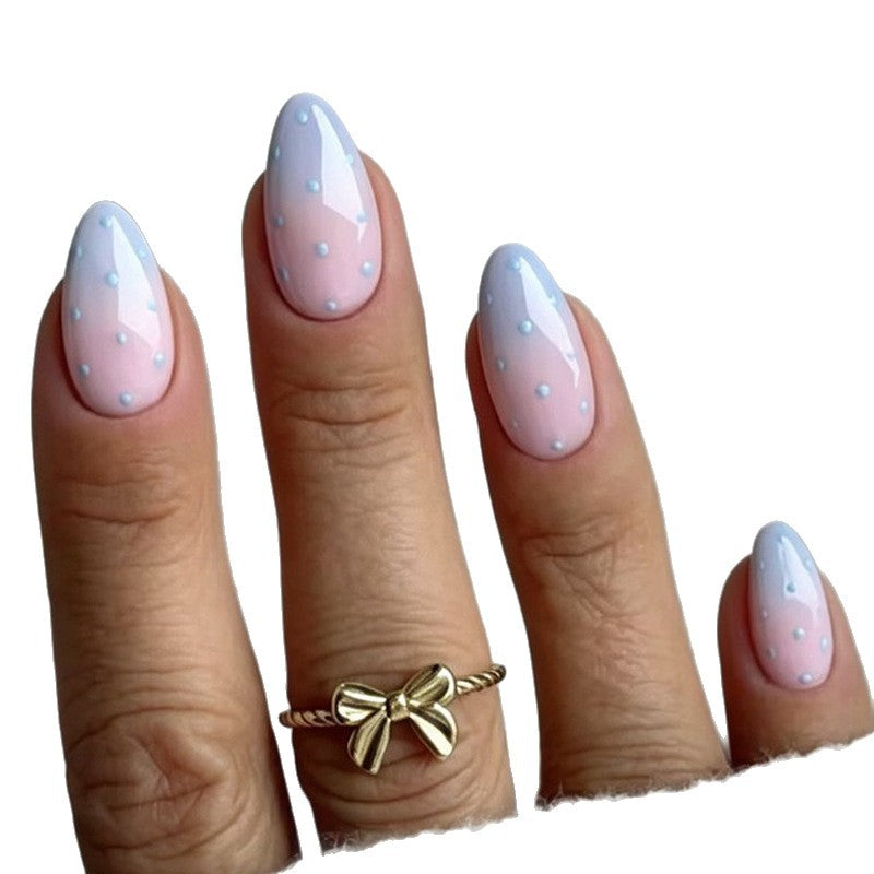 Elegante Polka Dot Langanhaltende Gel Nagelkunst Karnz