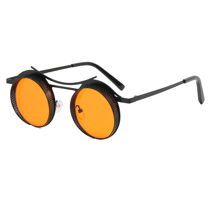 Damen modische runde Sonnenbrille mit extravagantem Design Karnz